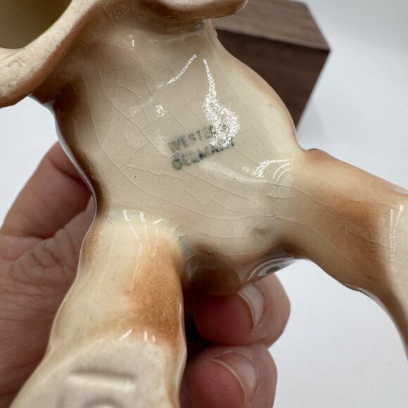 Vintage Jema Holland Boxer Dog Figurine Statue Ornament West Germany stamped 266 - Picture 7 of 13